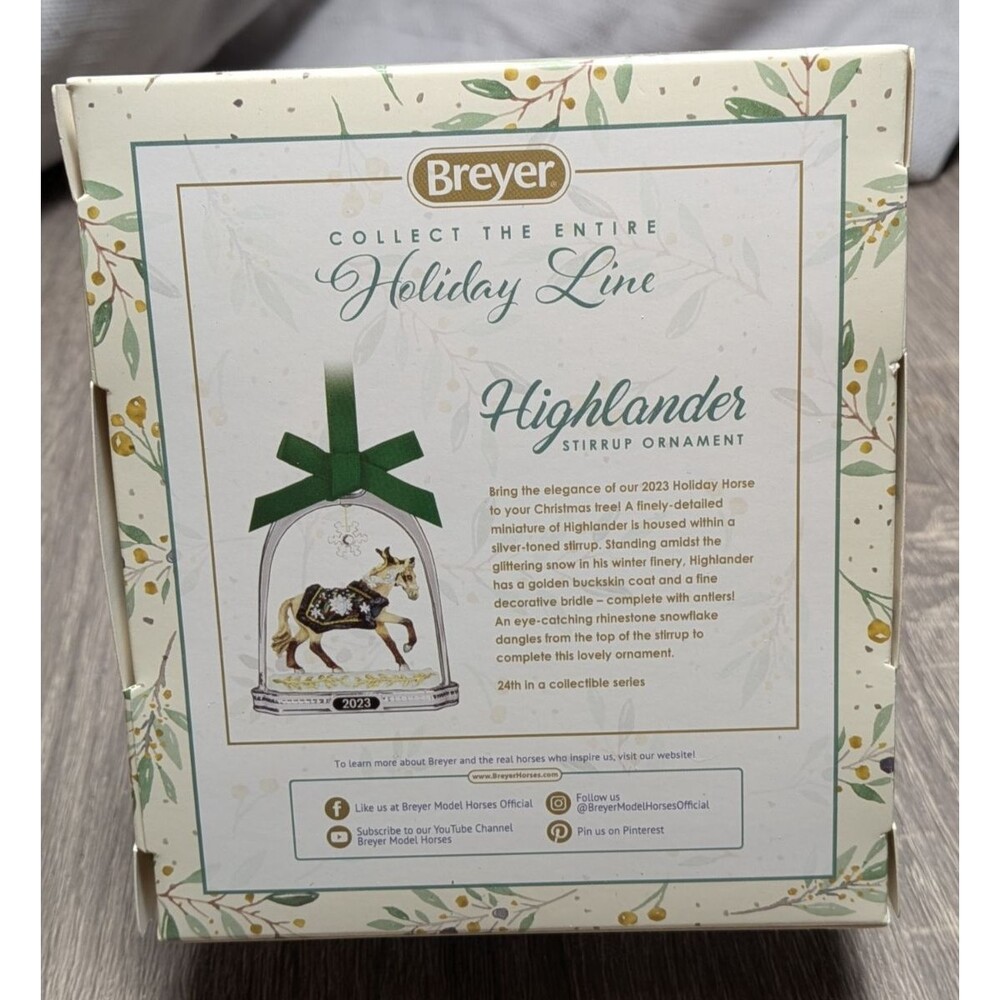 Breyer Highlander 2023 Stirrup Ornament Holiday Horse #24 NIB Collectible 700324 - Picture 3 of 3